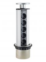 Блок розеточный настольный, 5 розеток (45х45мм)