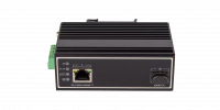 Оптический медиаконвертер индустриальный GIGALINK UTP-SFP, 10/100/1000Мбит/с в 1000Мбит, питание 12-60В (блок питания поставляется отдельно)