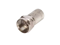 Коннектор F-типа для коаксиальных кабелей RG6, накручивающийся, металлик, уп-ка 100 шт.