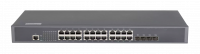 Управляемый коммутатор GIGALINK, L2++ Stack, 24*10/100/1000Мб/с BASE-T, 4*10Гбит/с SFP+, 1 RJ45 консольный порт, 1U 19", 220В
