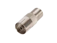Адаптер для коаксиальных кабелей, F-тип-PAL-female, металлик, уп-ка 100 шт.
