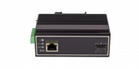 Оптический медиаконвертер индустриальный GIGALINK UTP-SFP, 10/100/1000Мбит/с PoE (802.3af/at) в 1000 SFP, питание 48В (блок питания поставляется отдельно)