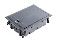 Люк в пол на 6 постов с суппортом и коробкой (45х45мм), пластик