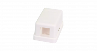 Корпус настенной розетки, на 1 порт, белый 10 шт.