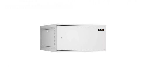 Шкаф настенный 6U, Ш600хГ600, металлическая дверь, цельнометаллические стенки, серый