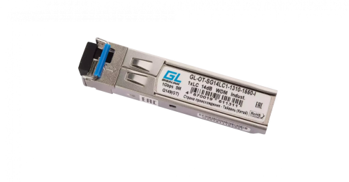 Модуль промышленный GIGALINK SFP, WDM, 1,25Гбит/c, одно волокно SM, LC, Tx:1310/Rx:1550 нм, DDM, 14 дБ (до 20 км)