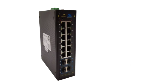 Коммутатор GIGALINK, L3, индустриальный на DIN рейку, 8x10/100/1000Мбит/с PoE (af/at), 4x10/100/1000Мбит/с RJ-45, 4x10Гбит/с SFP+, 1 Консольный RJ-45, питание 48В (блок питания поставляется отдельно 480 Ватт)