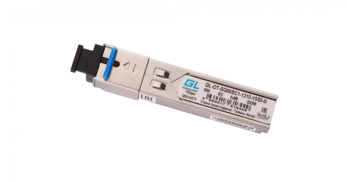 Модуль GIGALINK SFP, WDM, 155Mb/1,25Gb/s одно волокно SM, SC, Tx:1310/Rx:1550 нм, DDM, 6 дБ до 3 км