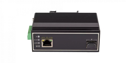 Оптический медиаконвертер индустриальный GIGALINK UTP-SFP, 10/100/1000Мбит/с PoE (802.3af/at) в 1000 SFP, питание 48В (блок питания поставляется отдельно)
