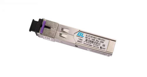 Модуль промышленный GIGALINK SFP, WDM, 1,25Гбит/c, одно волокно SM, SC, Tx:1490/Rx:1310 нм, DDM, 14 дБ (до 20 км)