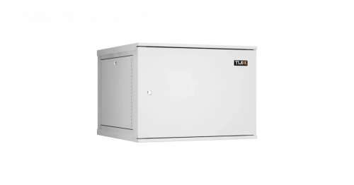 Шкаф настенный 9U, Ш600хГ600, металлическая дверь, цельнометаллические стенки, серый