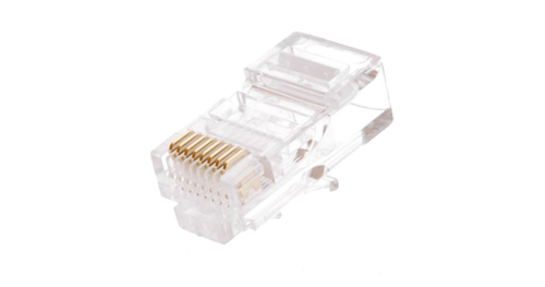 Коннектор NETLAN RJ45/8P8C под витую пару, Кат.5e (Класс D), неэкранированный, уп.100 шт.