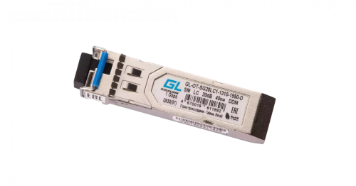 Модуль GIGALINK SFP, WDM, 1,25Гбит/c, одно волокно SM, LC, Tx:1310/Rx:1550 нм, DDM, 20 дБ (до 40 км)