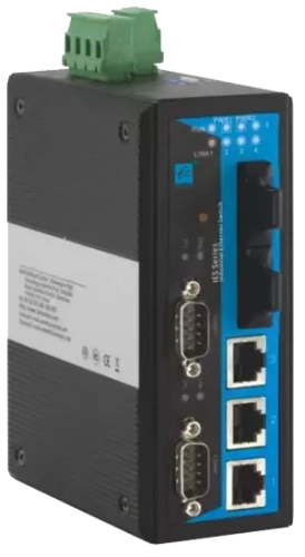 Преобразователь интерфейсов 3 порта 10/100 Мбит/с Base-T, 2 SFP и 2 RS-232.