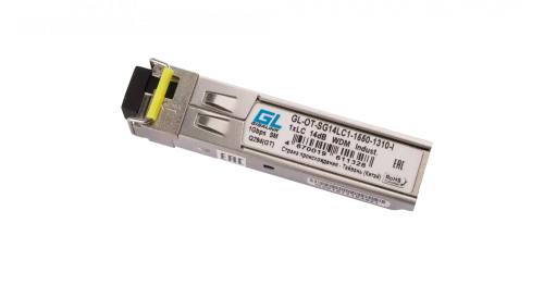 Модуль промышленный GIGALINK SFP, WDM, 1,25Гбит/c, одно волокно SM, LC, Tx:1550/Rx:1310 нм, DDM, 14 дБ (до 20 км)
