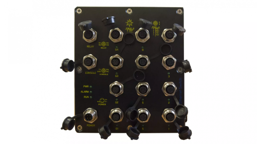 L2 управляемый, индустриальный 8-портовый 10 / 100Base-T (X) M12 + 4-портовый 10/100 / 1000Base-T (X) M12, питание 12В (блок питания поставляется отдельно 20 Ватт)