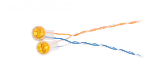 Cоединитель проводников типа "скотчлок", для 2-х жил, желтый, уп-ка 100шт.Cоединитель проводников типа "скотчлок", для 2-х жил, желтый, уп-ка 100шт.